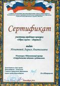 Сертификат участника городского конкурса "Образ жизни - здоровье" Сертификат участника городского конкурса "Образ жизни - здоровье"